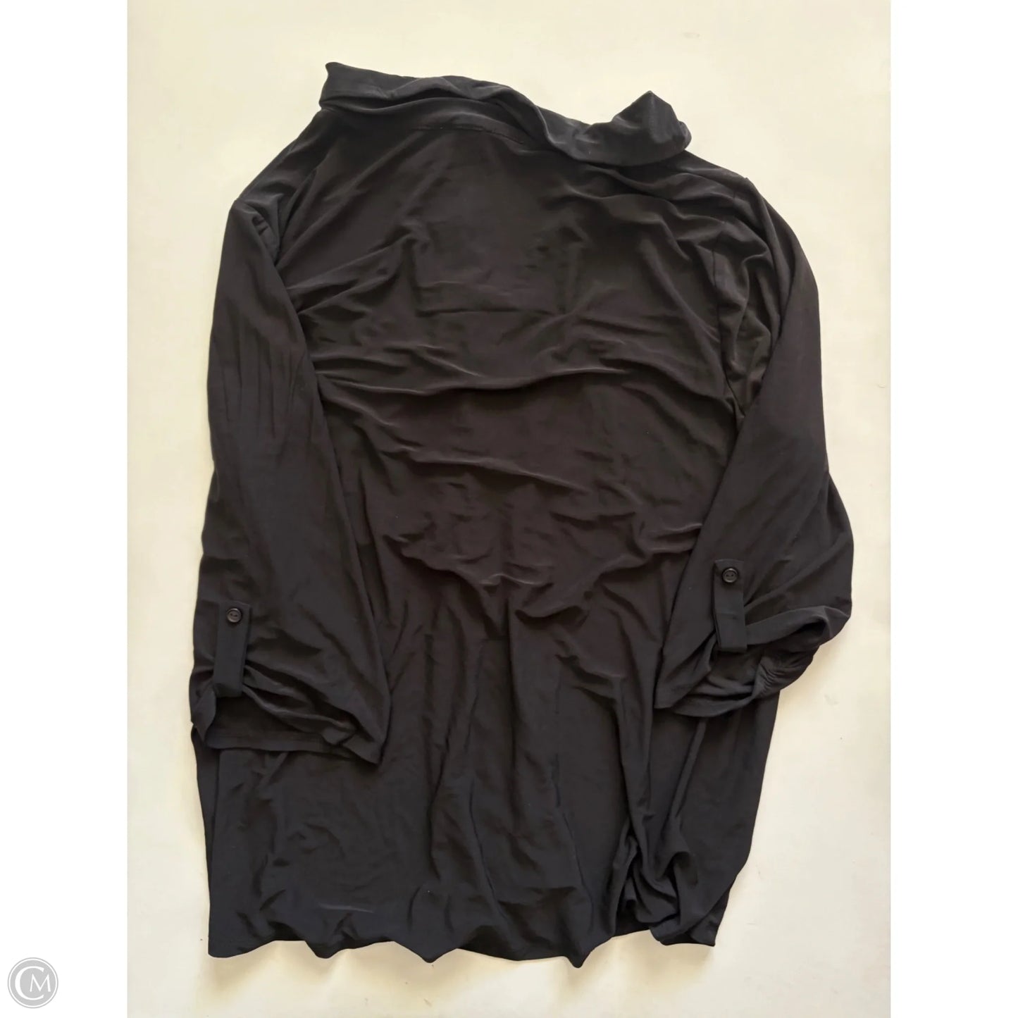 Top Long Sleeve By Good Days Only In Black, Size: 1x