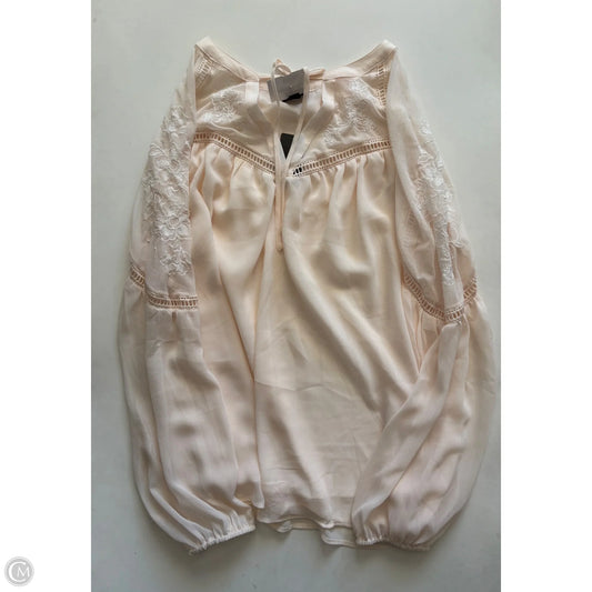 Blouse Long Sleeve By Torrid In Cream, Size: 2x