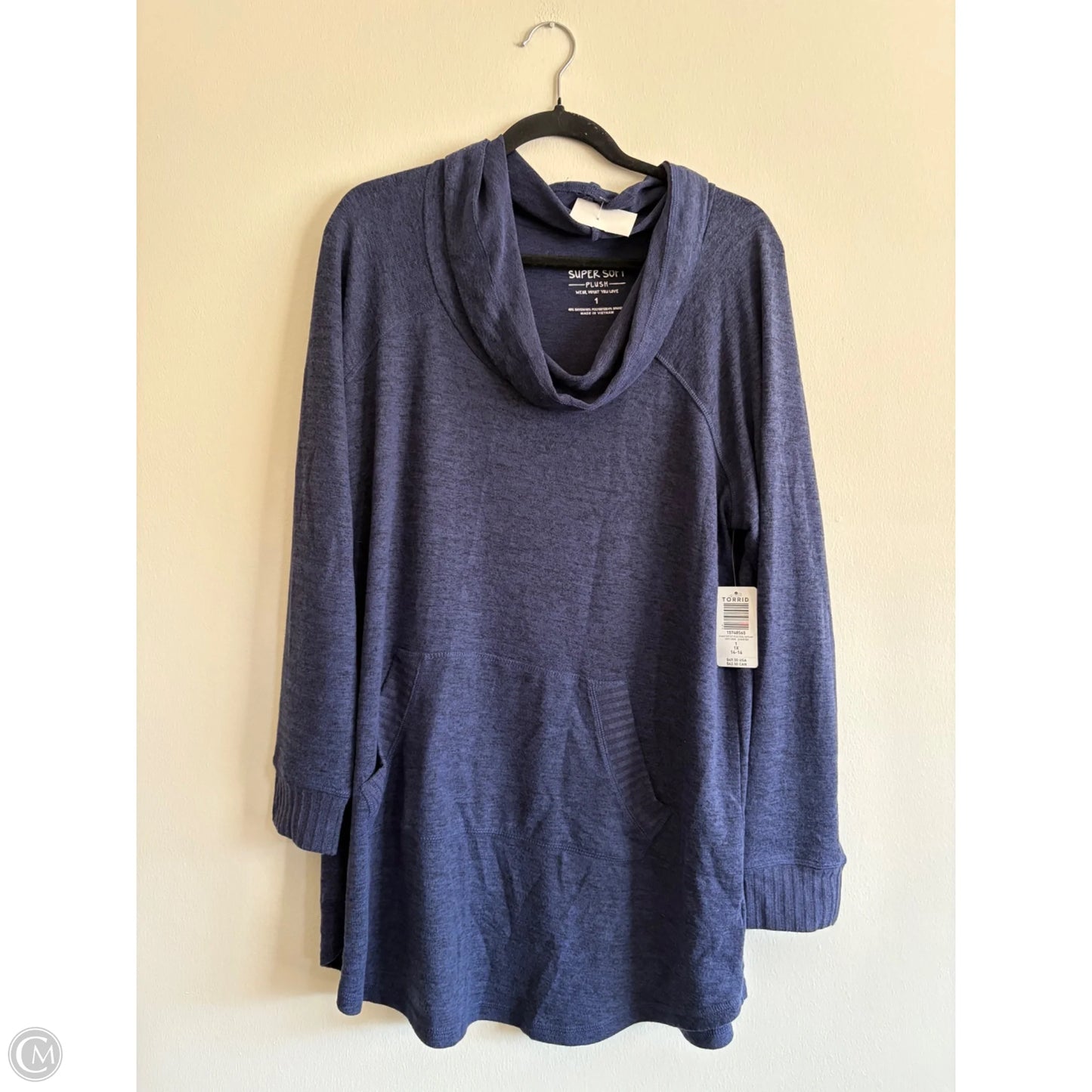 Top Long Sleeve By Torrid In Blue, Size: 1x