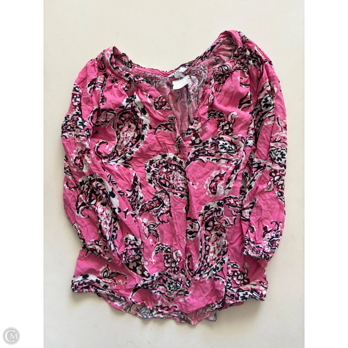Top Long Sleeve By Crown And Ivy In Pink, Size: 1x