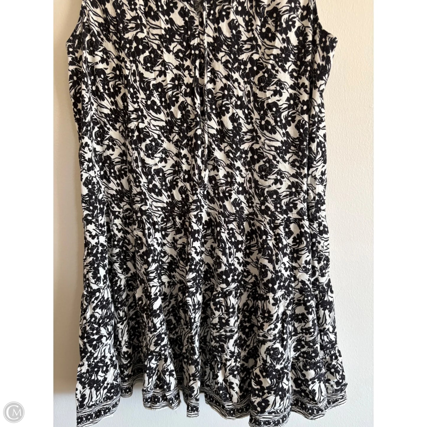 Dress Casual Midi By Max Studio In Black & Cream, Size: 1x