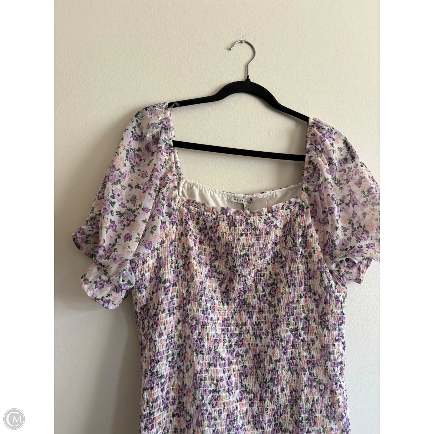 Dress Casual Midi By Haute Monde In Floral Print, Size: Xl