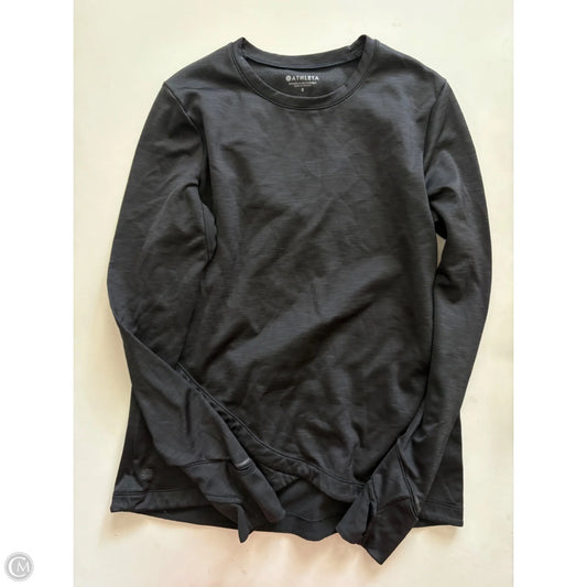 Athletic Top Long Sleeve Crewneck By Athleta In Black, Size: S