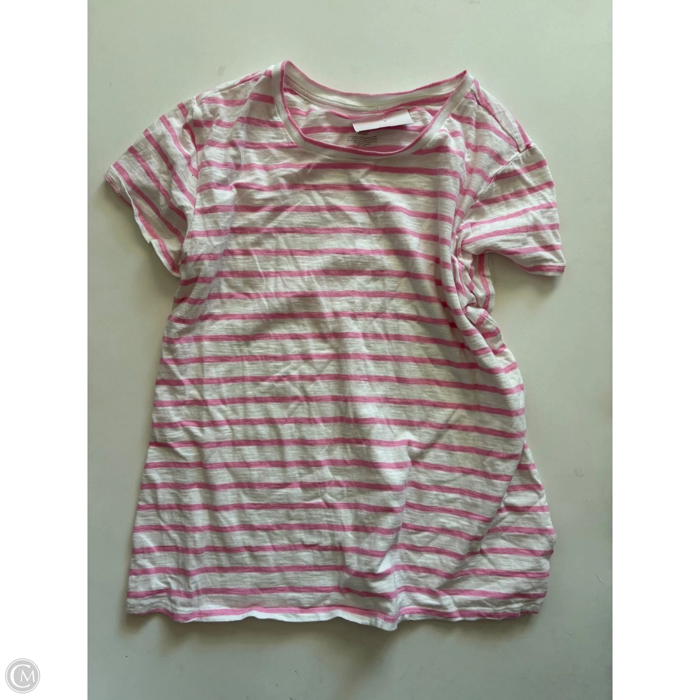 Top Short Sleeve By Lc Lauren Conrad In Striped Pattern, Size: M