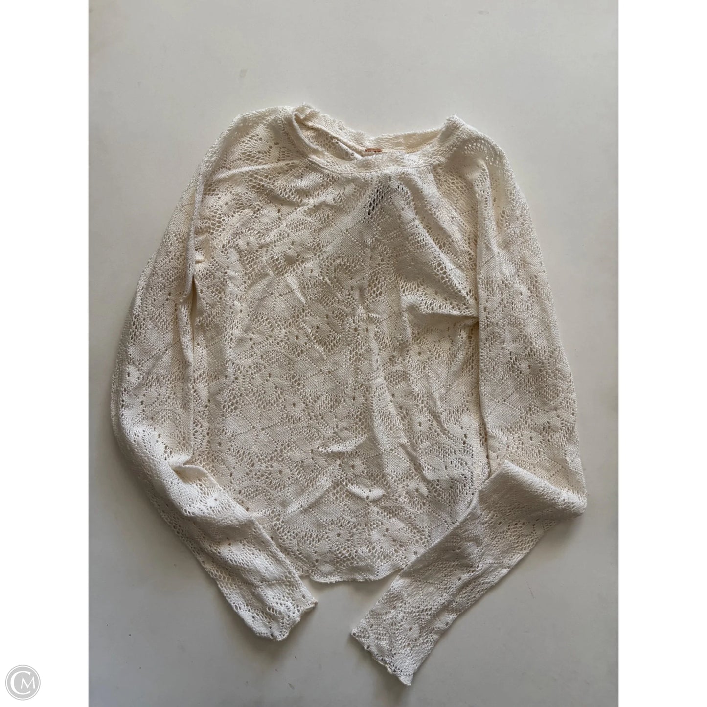 Top Long Sleeve By Free People In Cream, Size: S