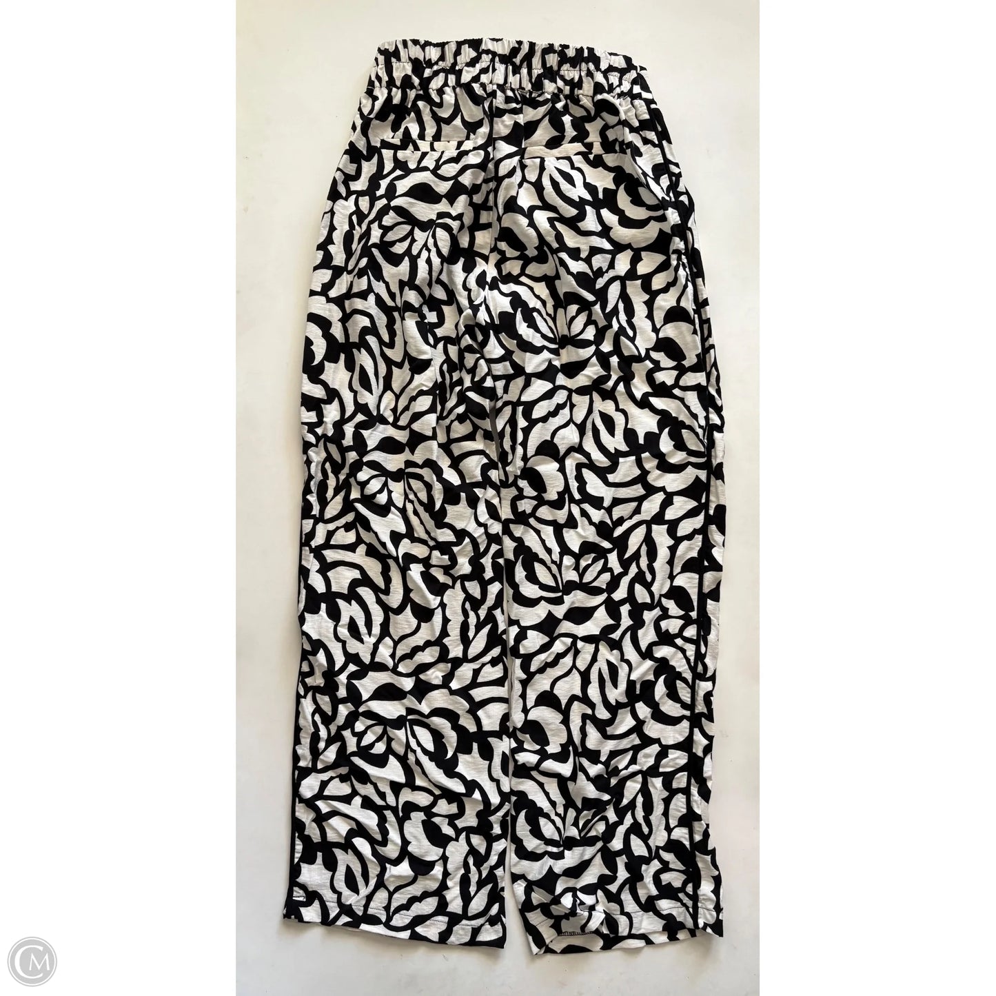 Pants Set 2pc By Monteau In Black & Cream, Size: 4