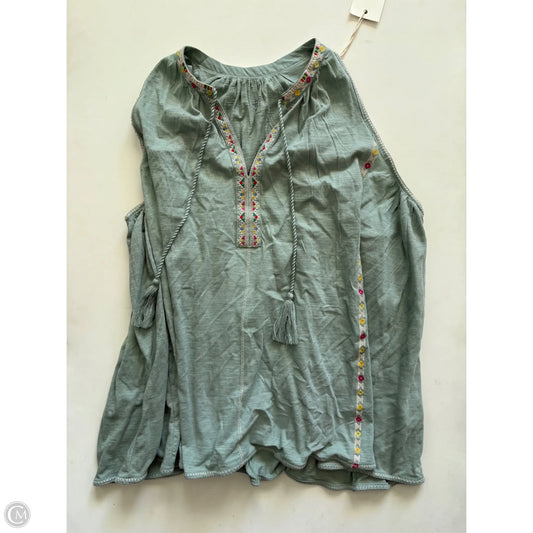 Top Sleeveless By Good Hart In Green, Size: S