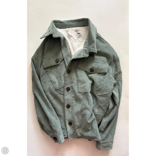 Jacket Faux Fur & Sherpa By Ci Sono In Green, Size: L