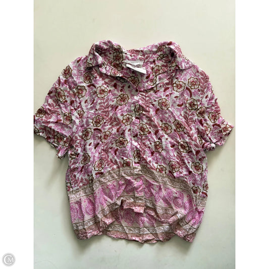 Top Short Sleeve By Jane And Delancey In Floral Print, Size: M