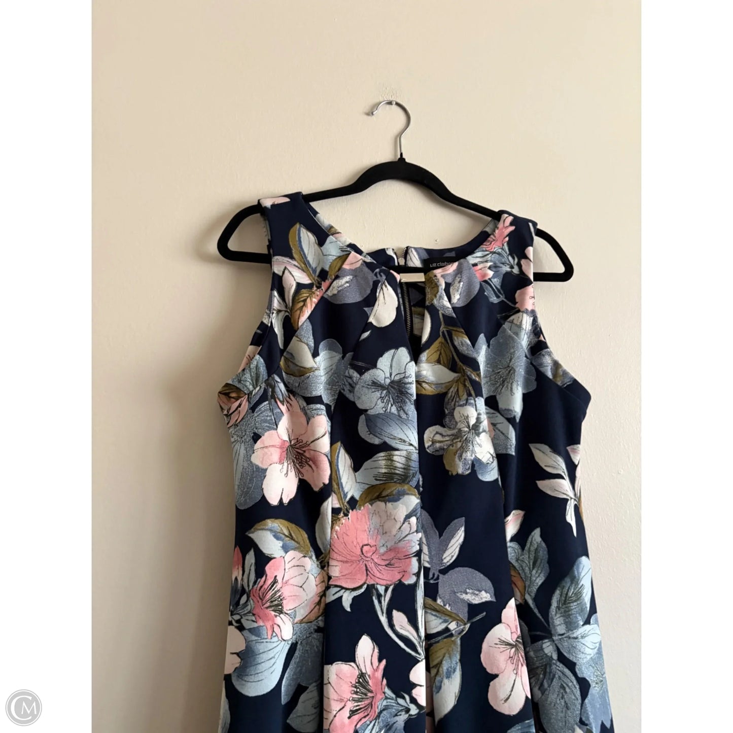 Dress Casual Midi By Liz Claiborne In Floral Print, Size: L