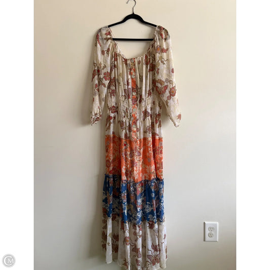 Dress Casual Maxi By Figuero & Flower In Floral Print, Size: Xl
