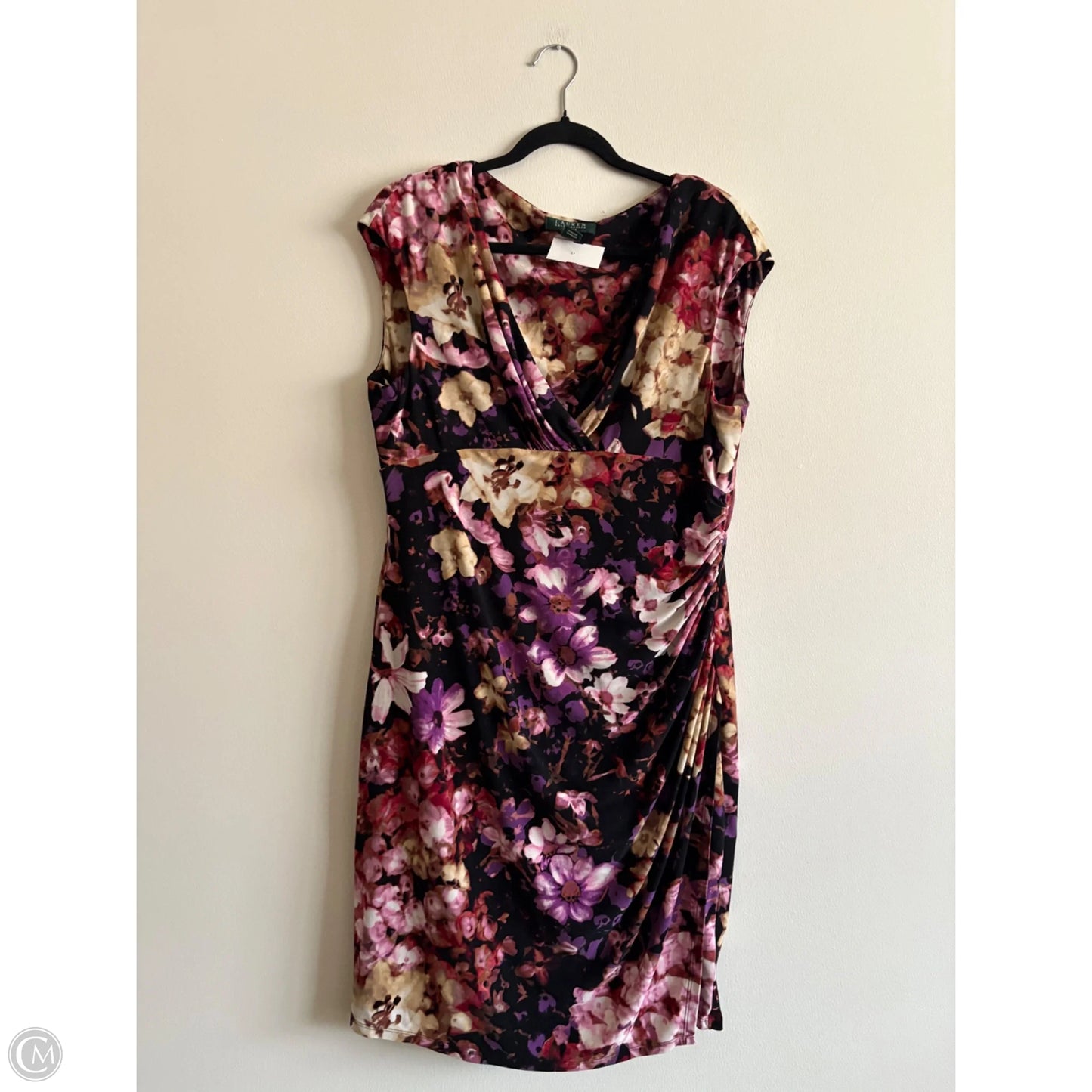 Dress Work By Lauren By Ralph Lauren In Floral Print, Size: Xl