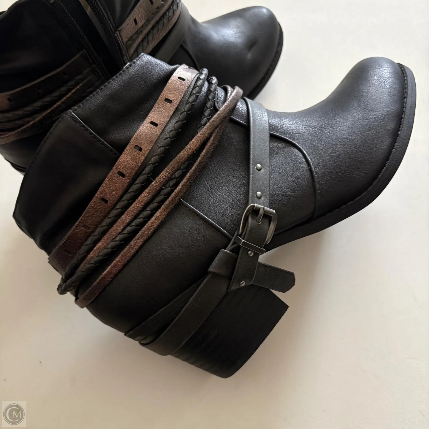 Boots Ankle Heels By Jelly Pop In Black, Size: 11