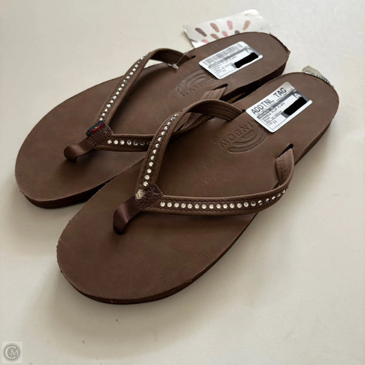 Sandals Flip Flops By Rainbow Jo In Brown, Size: 11