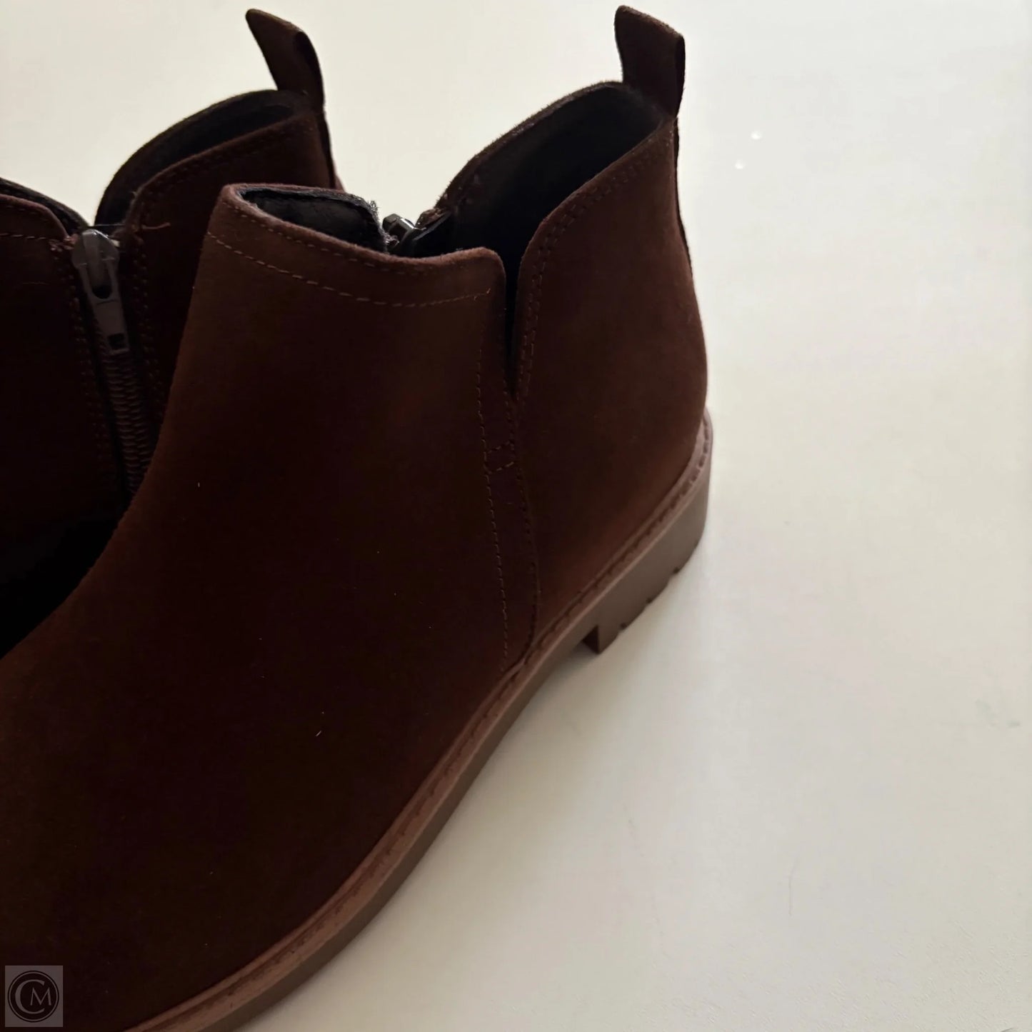 Boots Ankle Heels By Esprit In Brown, Size: 8.5