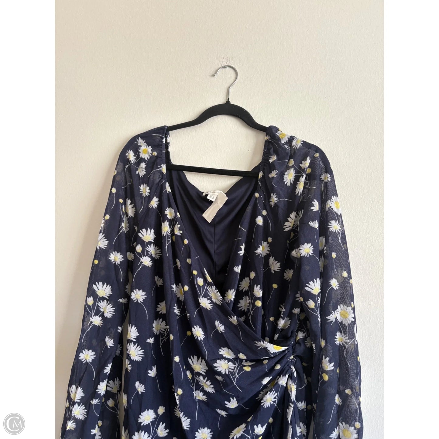 Dress Casual Midi By As U Wish In Navy, Size: Xl