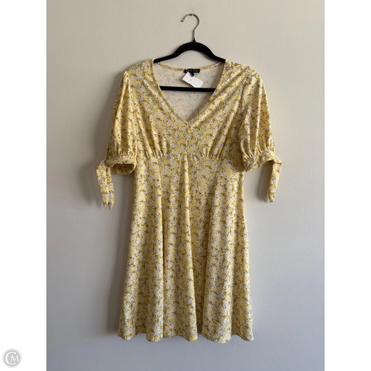 Dress Casual Midi By As U Wish In Yellow, Size: Xl