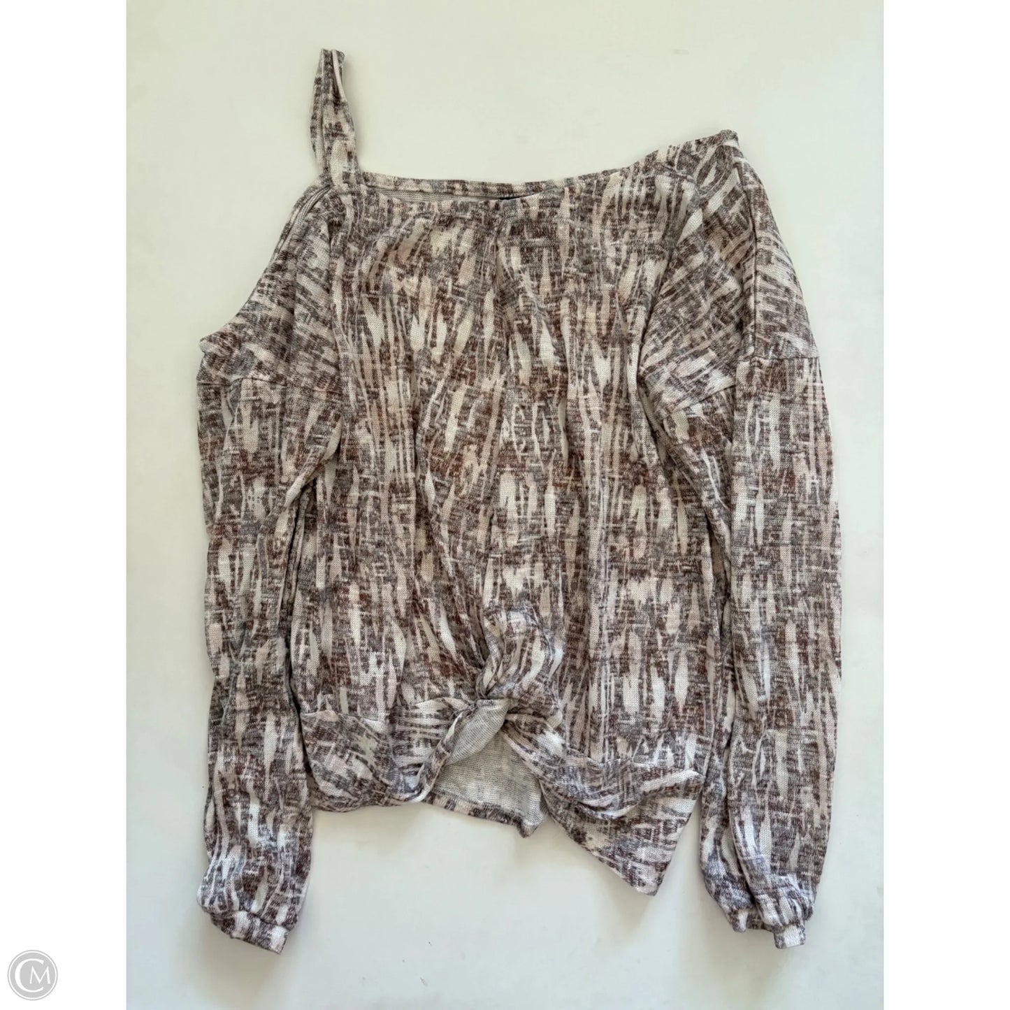 Top Long Sleeve By Daytrip In Brown, Size: L