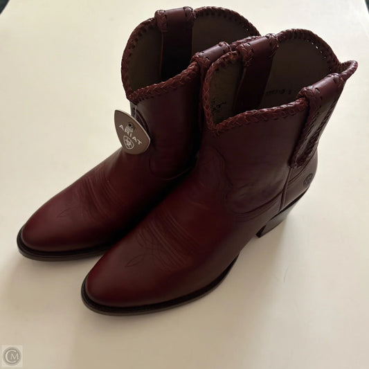 Boots Ankle Flats By Ariat In Red, Size: 8