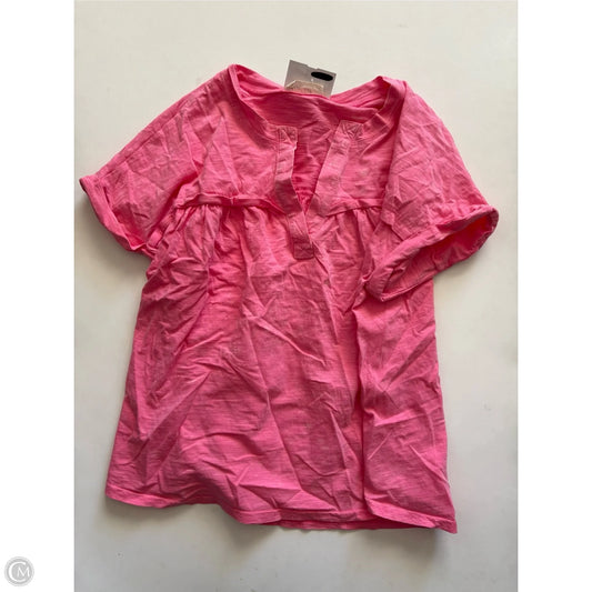 Top Short Sleeve By New In In Pink, Size: L