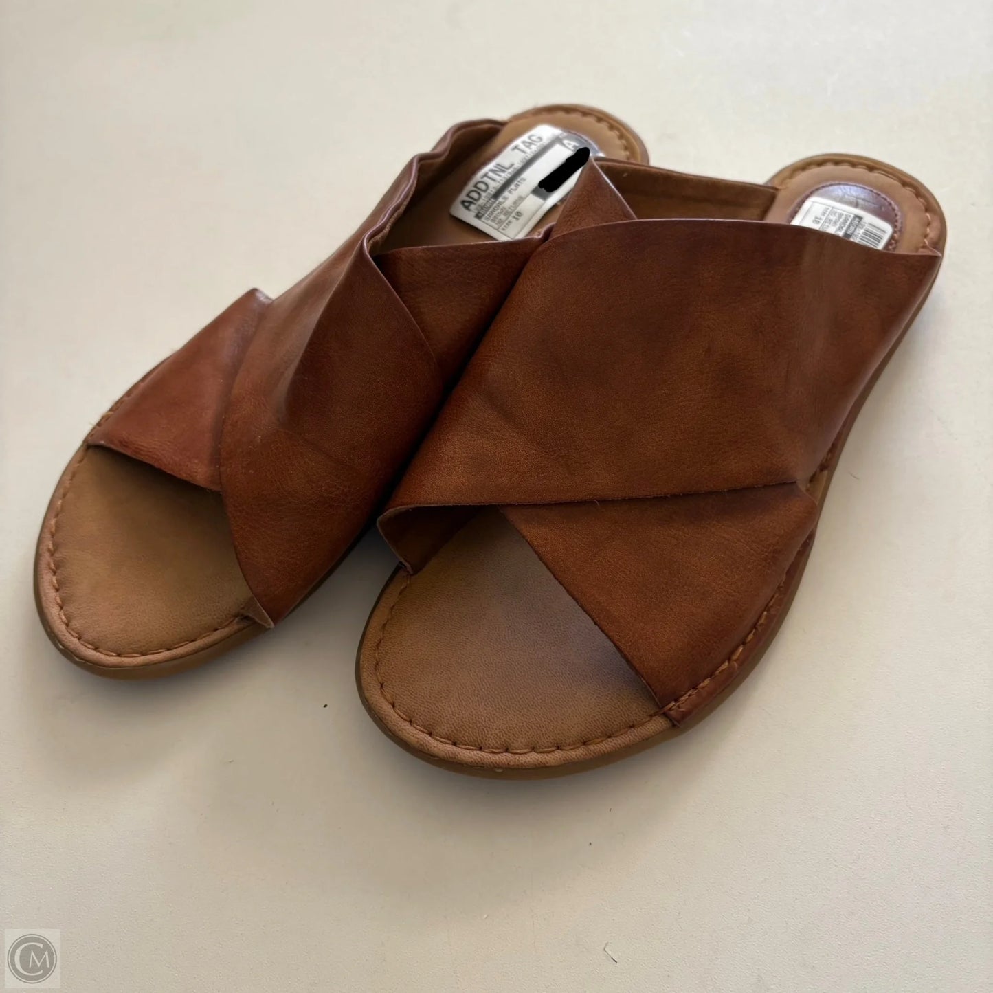 Sandals Flats By Born In Brown, Size: 10