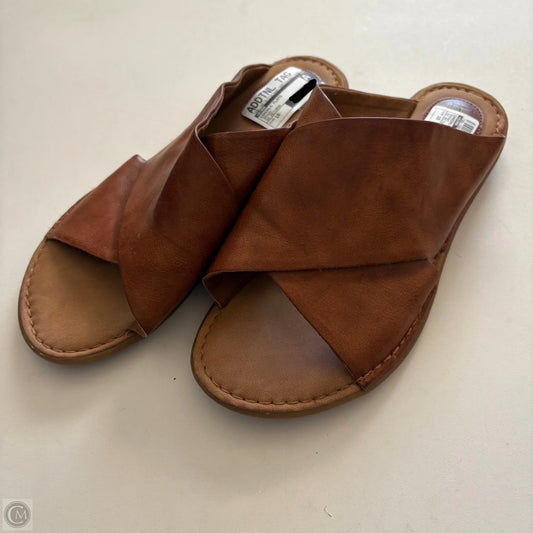 Sandals Flats By Born In Brown, Size: 10