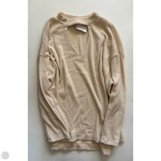 Top Long Sleeve By Terra & Sky In Cream, Size: 2x