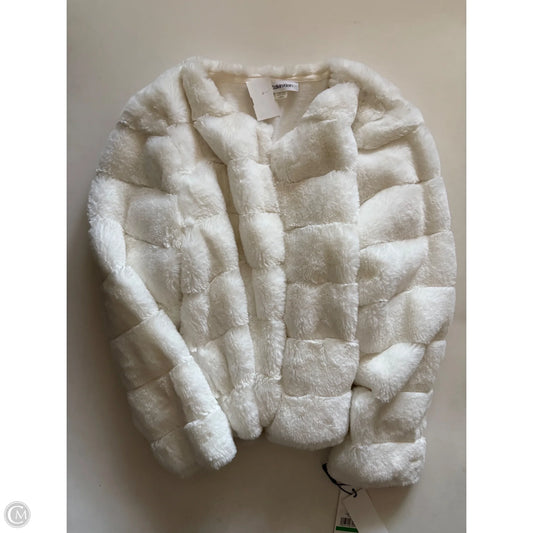 Jacket Faux Fur & Sherpa By Calvin Klein In White, Size: L