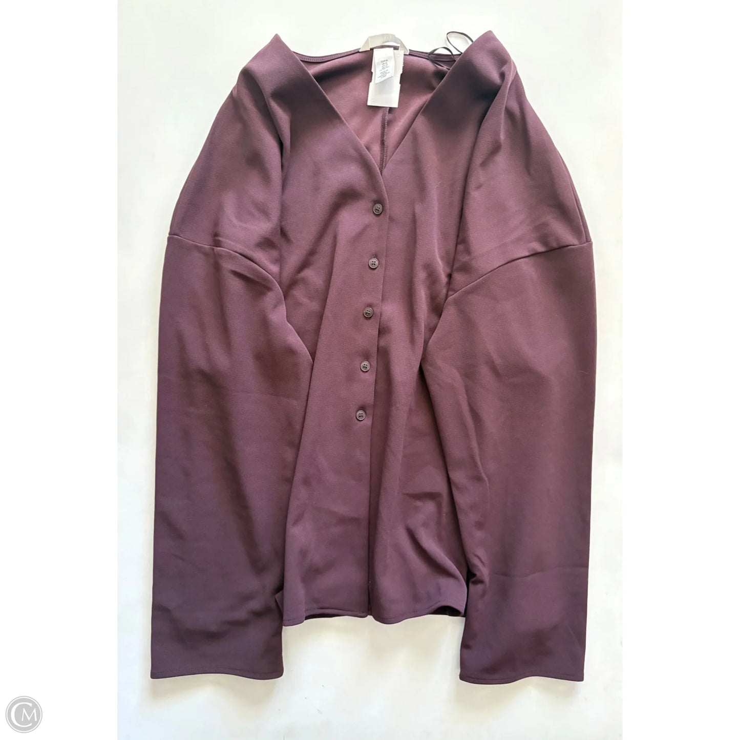 Top Long Sleeve By H&m In Maroon, Size: Xl