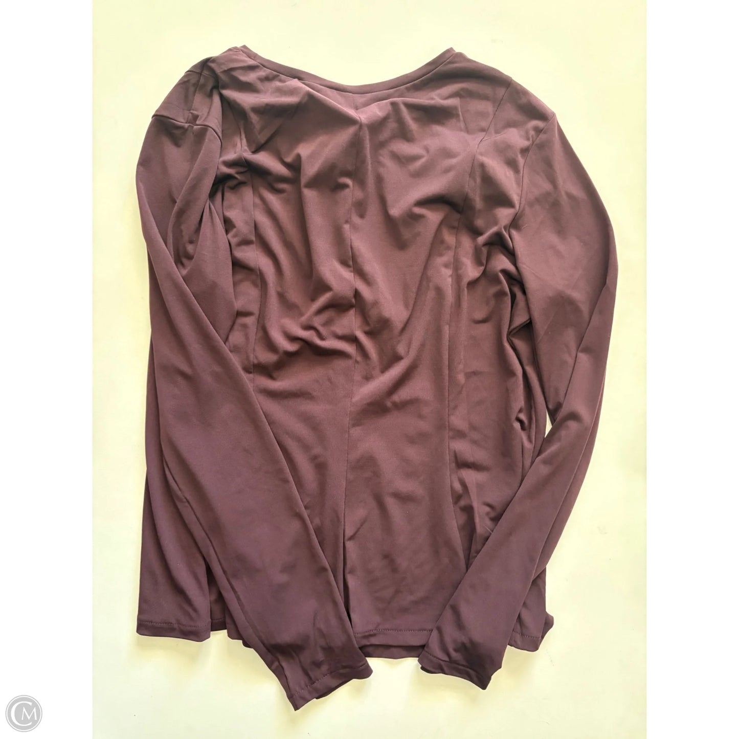 Top Long Sleeve By H&m In Maroon, Size: Xl