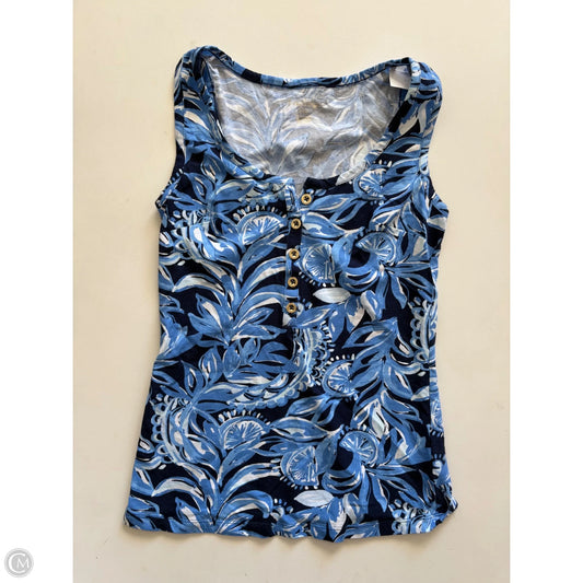 Tank Top Designer By Lilly Pulitzer In Blue, Size: Xxs