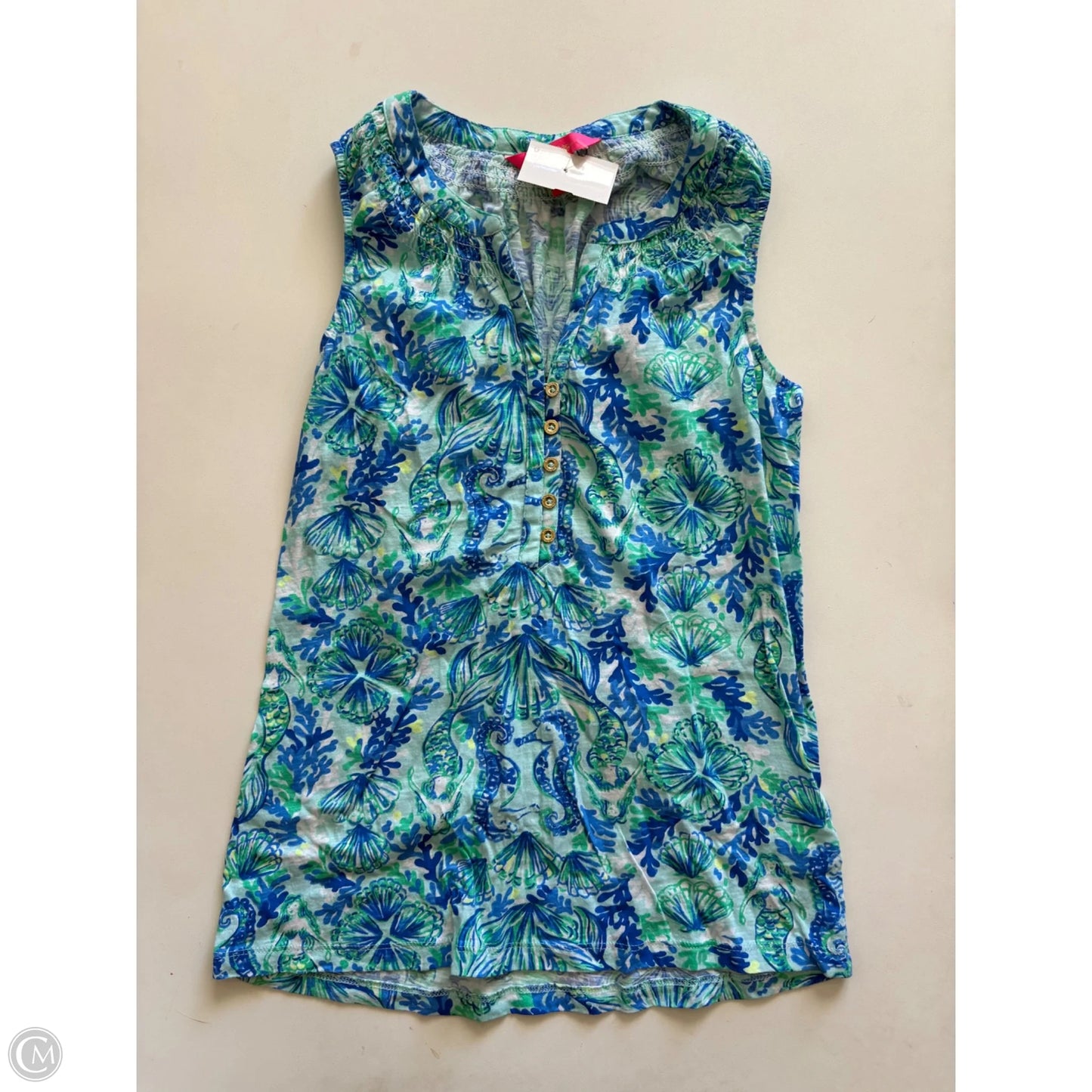 Tank Top Designer By Lilly Pulitzer In Blue, Size: Xs