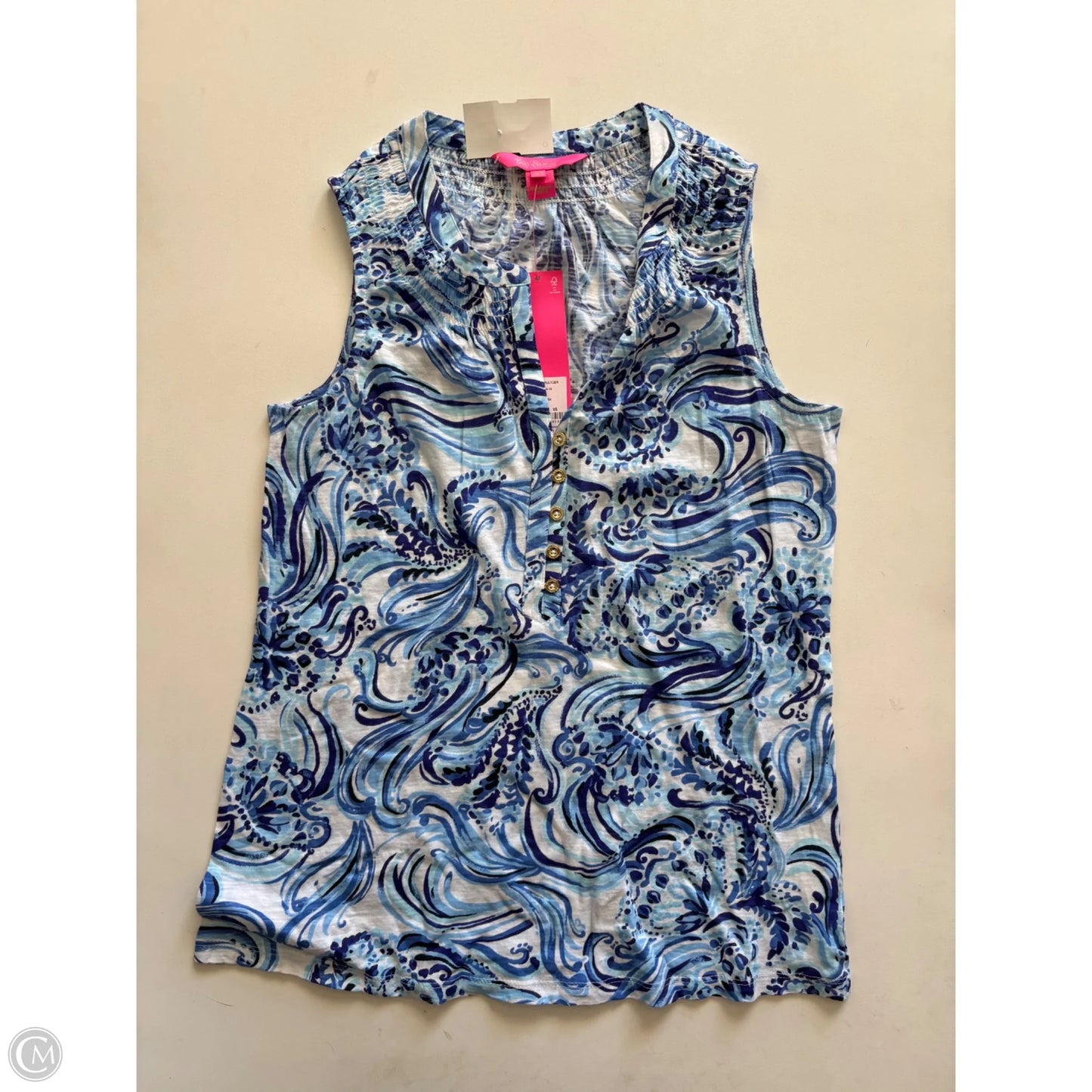 Tank Top Designer By Lilly Pulitzer In Blue, Size: Xs