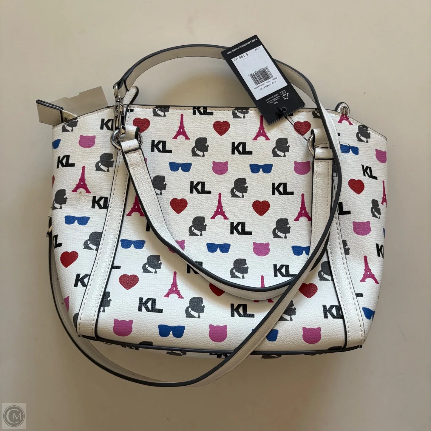 Handbag Designer By Karl Lagerfeld, Size: Medium