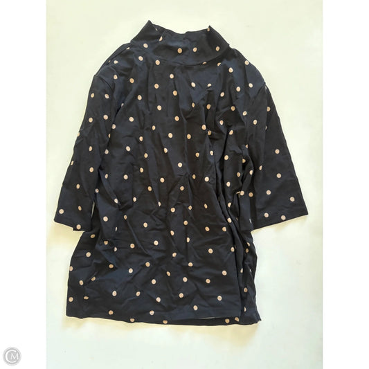 Top Short Sleeve By Ann Taylor In Polkadot Pattern, Size: 2x