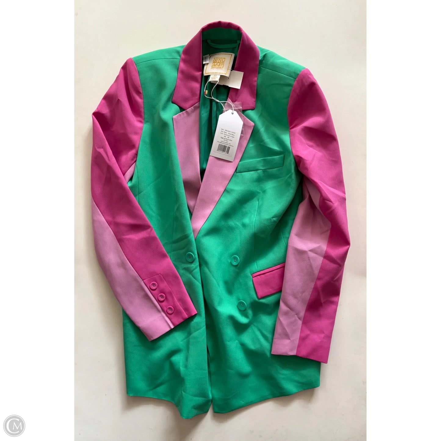 Blazer By Cma In Green & Pink, Size: Xs