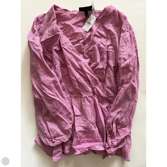 Top Long Sleeve By Lane Bryant In Pink, Size: 2x