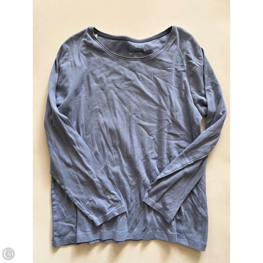 Top Long Sleeve By Croft And Barrow In Blue, Size: 2x