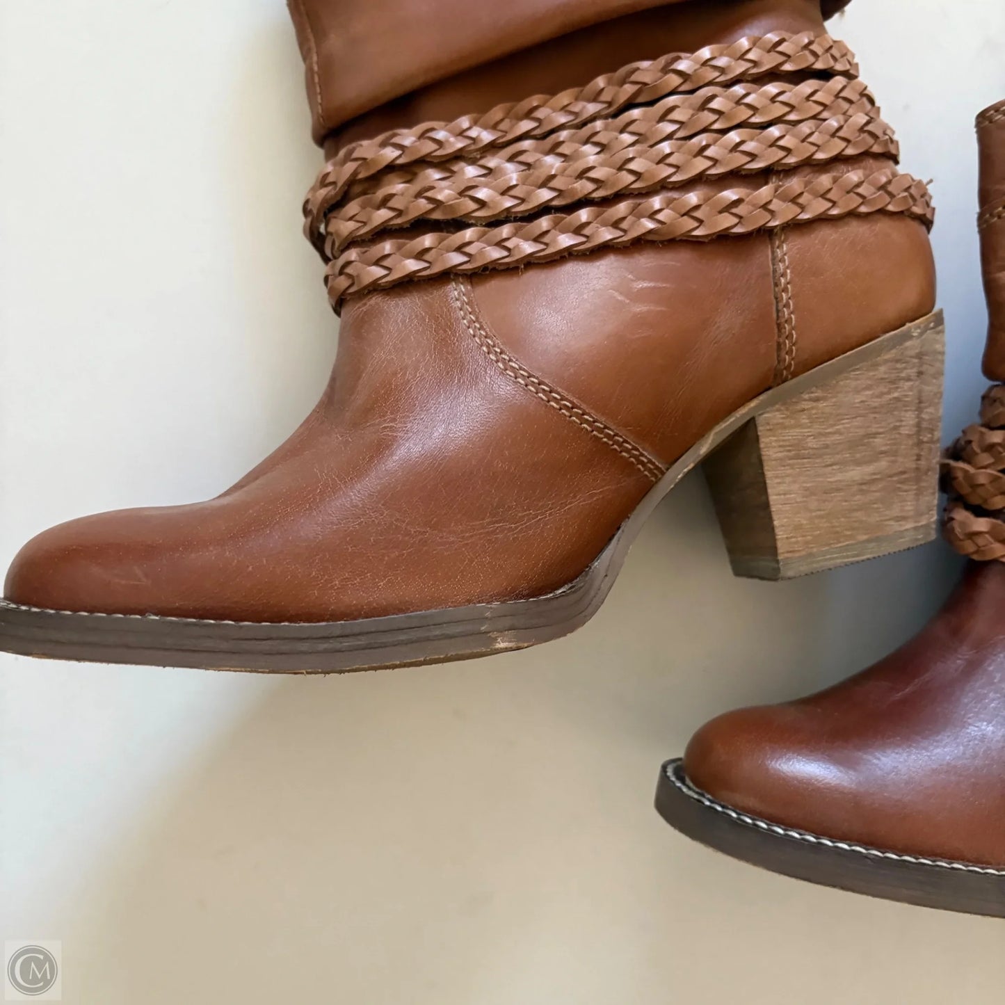 Boots Ankle Heels By Dingo In Brown, Size: 8