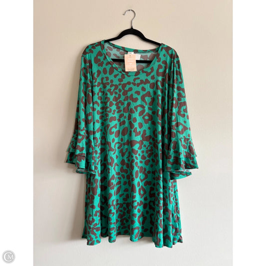 Top Long Sleeve By Cmc In Animal Print, Size: 3x