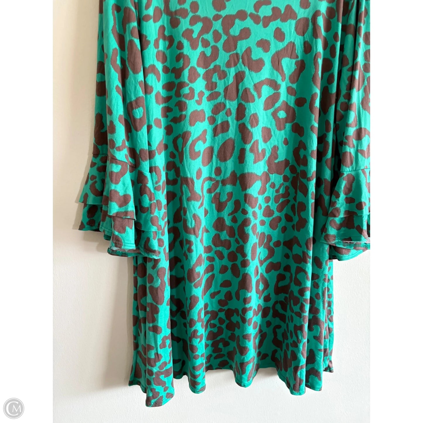 Top Long Sleeve By Cmc In Animal Print, Size: 3x