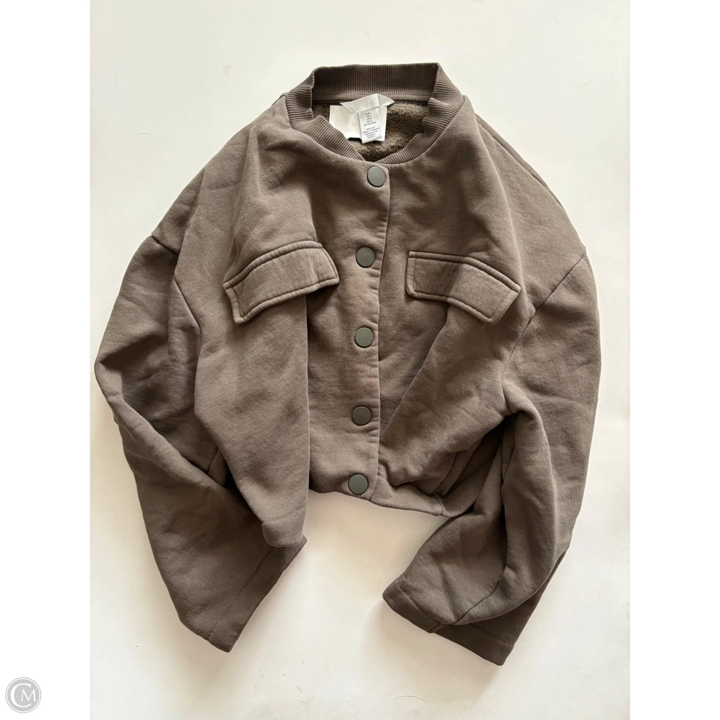 Jacket Moto By H&m In Brown, Size: L