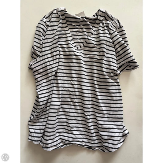 Athletic Top Long Sleeve Crewneck By Lululemon In Striped Pattern, Size: M