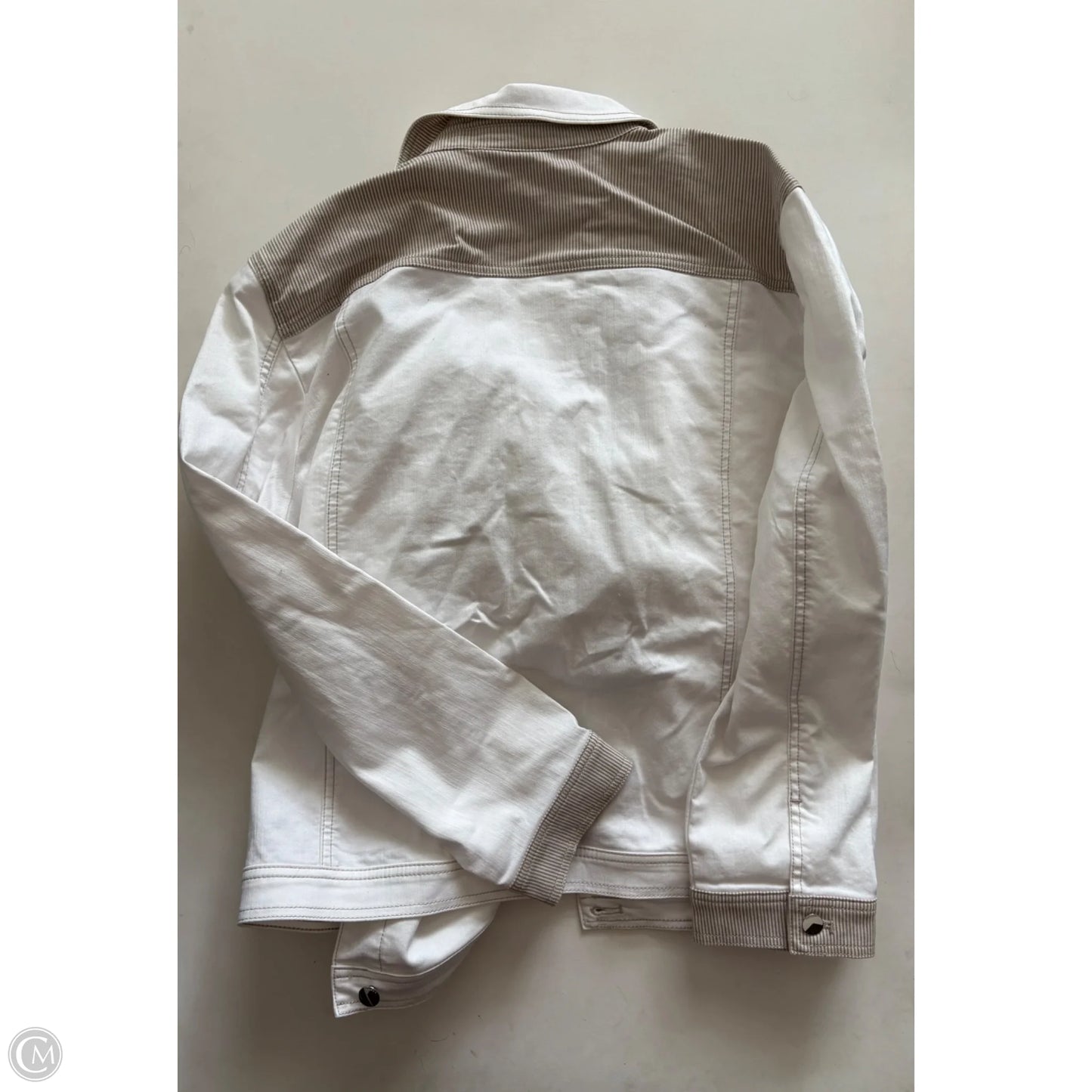 Jacket Moto By Chicos In White, Size: 2x
