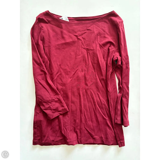 Top Long Sleeve By Talbots In Maroon, Size: M