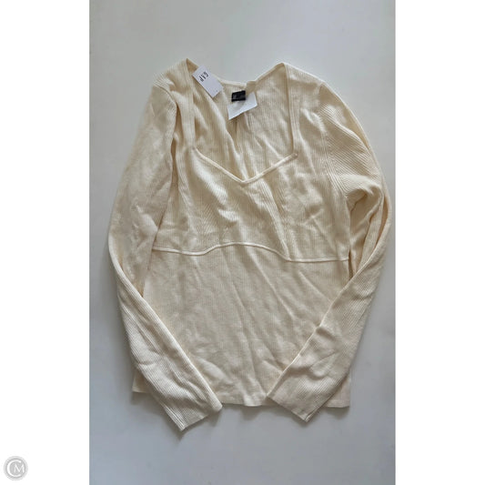 Sweater By Gap In Cream, Size: Xxl