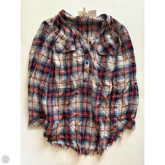 Top Long Sleeve By Hester Orchard In Plaid Pattern, Size: M