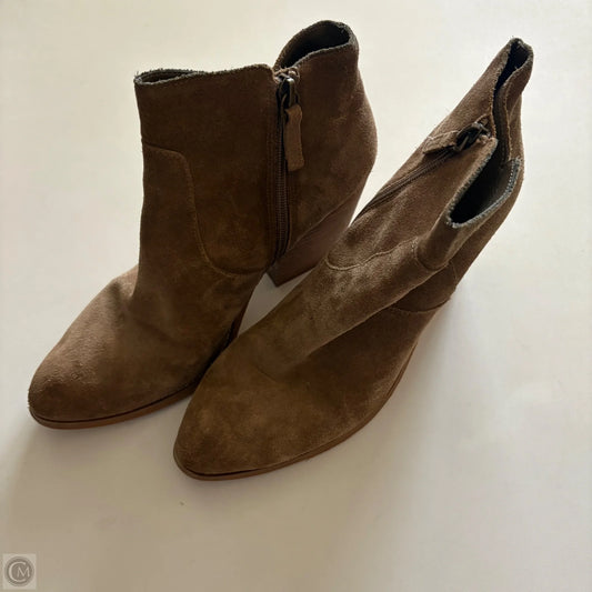 Boots Ankle Heels By Treasure And Bond In Brown, Size: 8.5