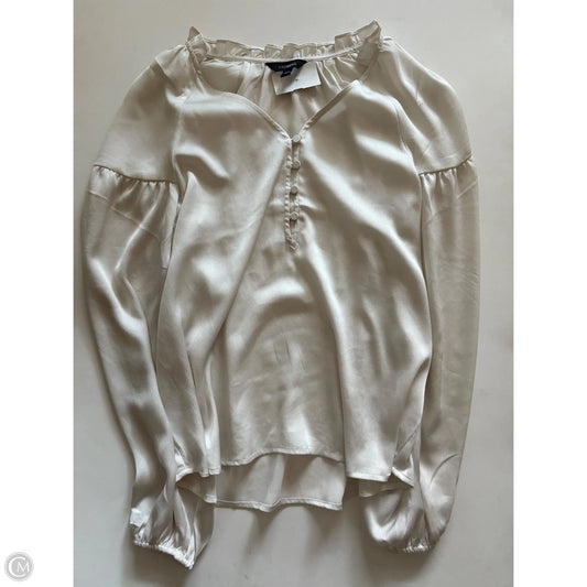 Blouse Long Sleeve By Express In Cream, Size: S