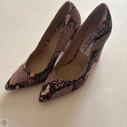 Shoes Heels Block By Just Fab In Animal Print, Size: 8.5